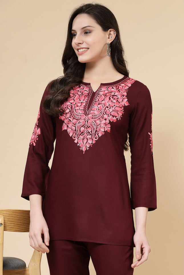 Ayesha Wine Co-Ord Set