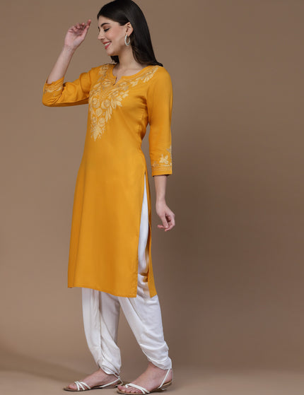 Mehak Mustard Long Kurti For Women
