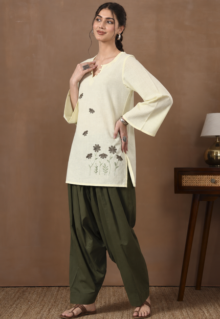 Ishani Yellow & Green Farshi Set