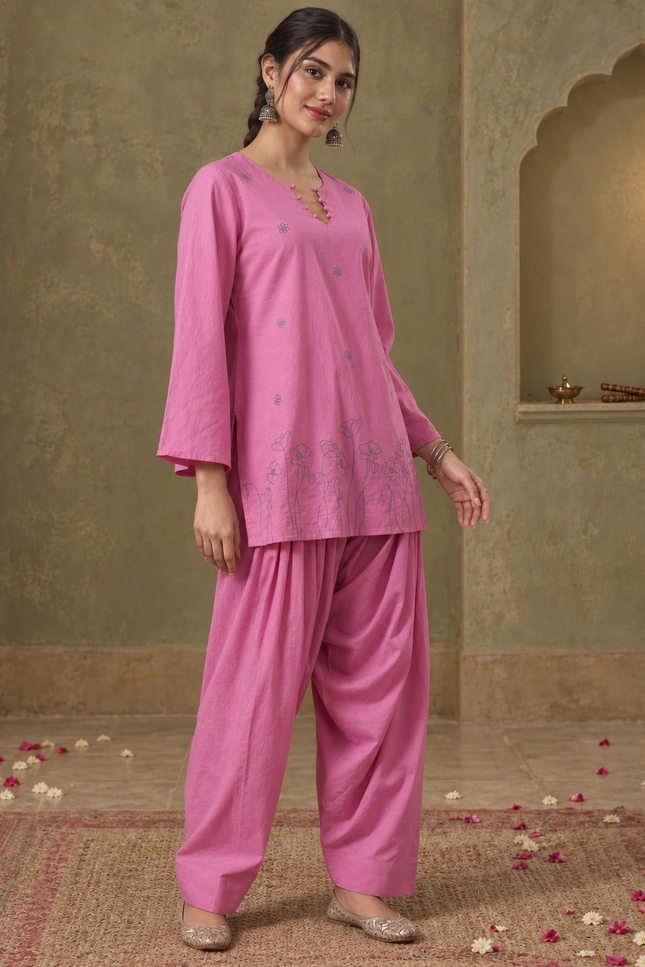 Sitara Pink Farshi Set