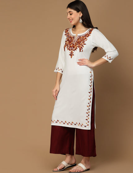 Off White Kerry Long Kurti For Women