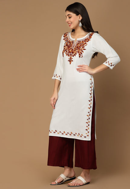 Off White Kerry Long Kurti For Women