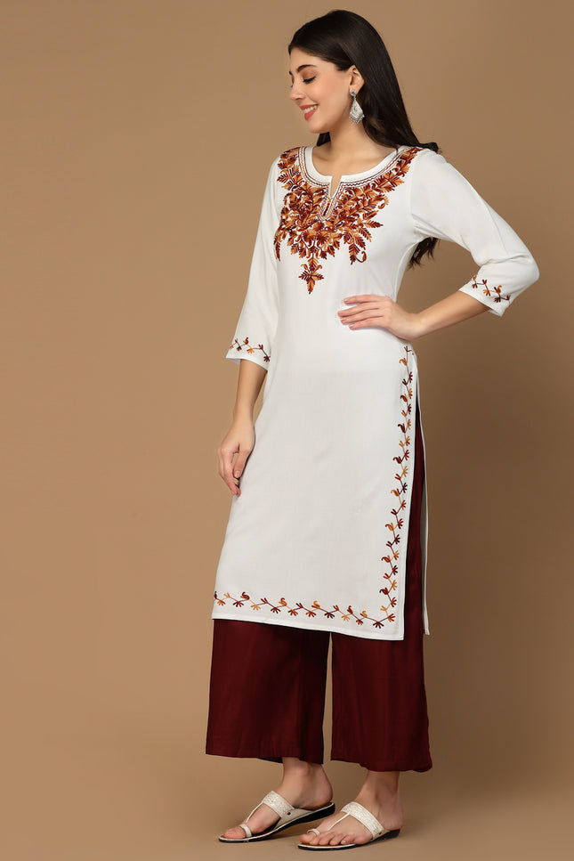 Off White Kerry Long Kurti For Women