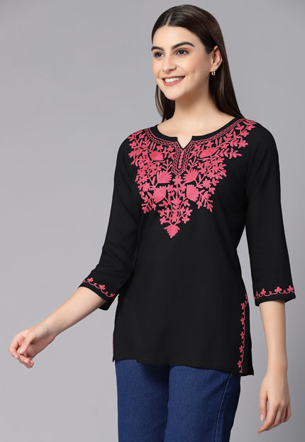 Mayra Aari Embroidered Short Kurti For Women