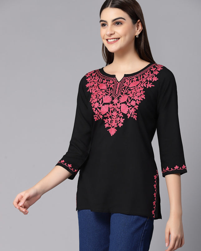 Mayra Aari Embroidered Short Kurti For Women
