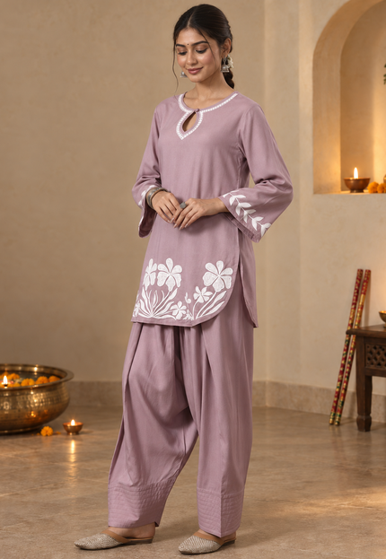 Jaira Lavendar Farshi Set