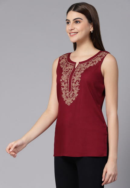 Amaira Sleeveless Short Kurti For Women