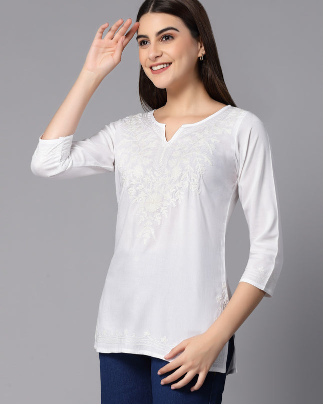 Zahra Self Aari Short Kurti For Women