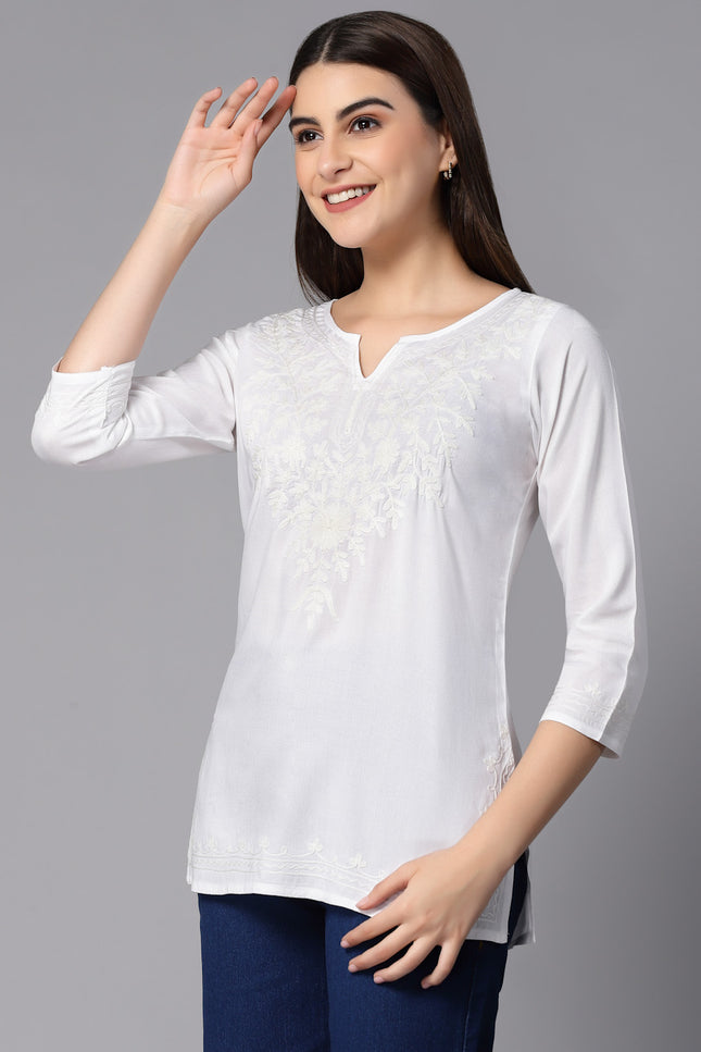 Zahra Self Aari Short Kurti For Women