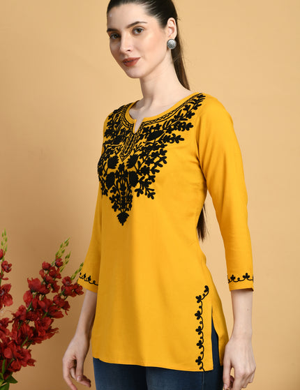 Mayra Aari Embroidered Short Kurti For Women