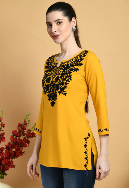 Mayra Aari Embroidered Short Kurti For Women