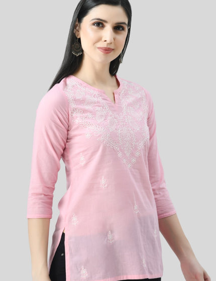 Chikan Short Kurti For Women