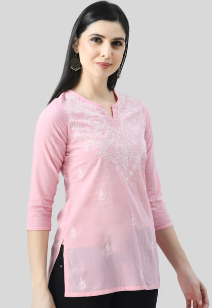 Chikan Short Kurti For Women