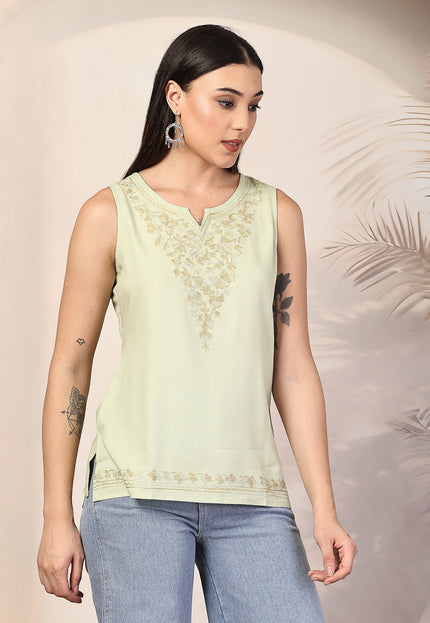 Ziana Sleeveless Short Kurti For Women