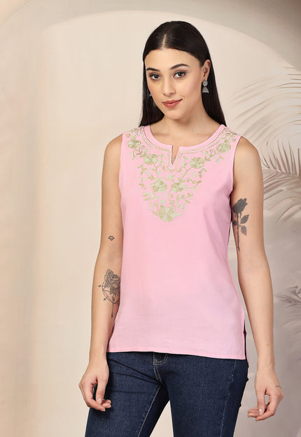 Nadia Sleeveless Short Kurti For Women