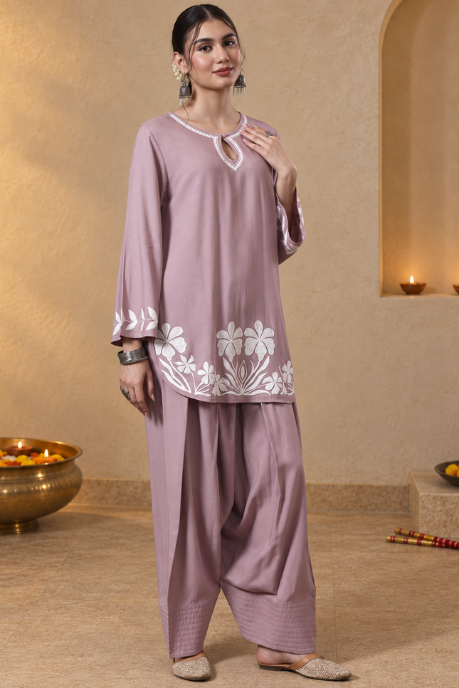 Jaira Lavender Farshi Set
