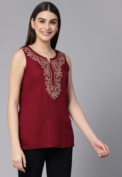 Amaira Sleeveless Short Kurti For Women