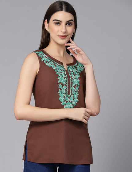 Amaira Sleeveless Short Kurti For Women
