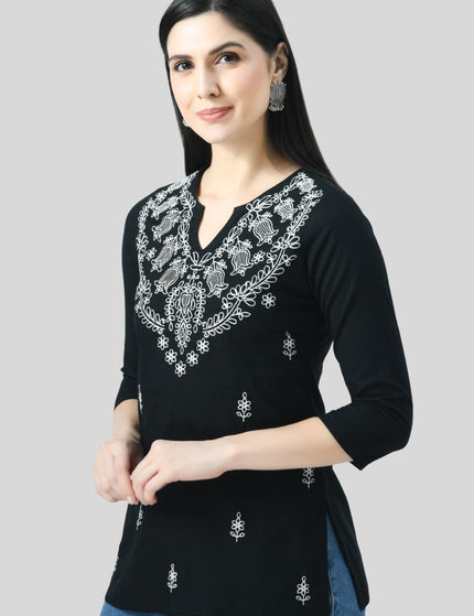 Chikan Short Kurti For Women