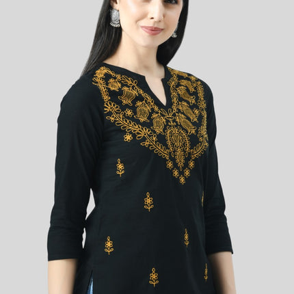 Chikan Short Kurti For Women