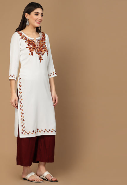 Off White Kerry Long Kurti For Women