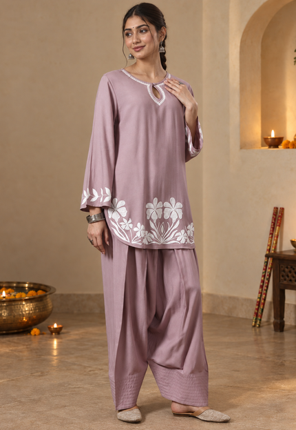 Jaira Lavendar Farshi Set
