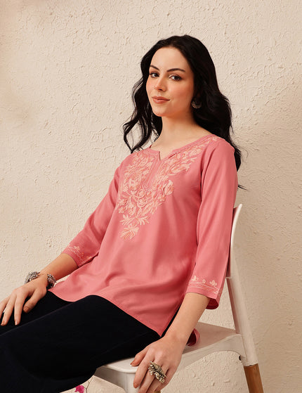 Qazmi Women's Kashmiri Aari Work Kurti