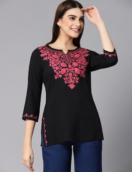Mayra Aari Embroidered Short Kurti For Women