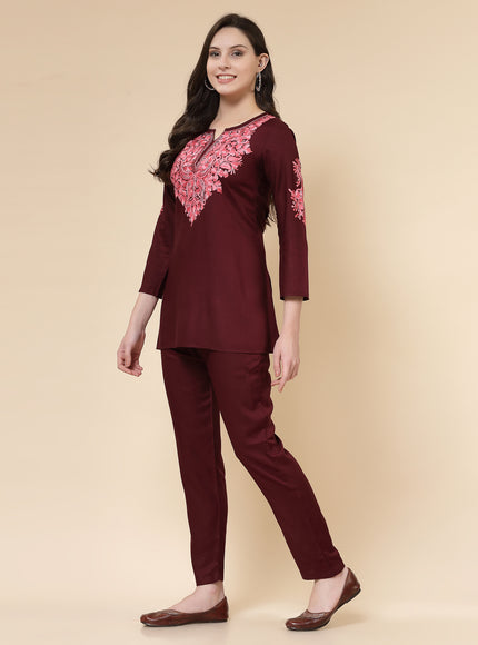 Ayesha Wine Co-Ord Set