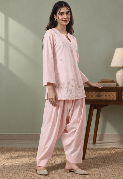 Sitara Peach Farshi Set