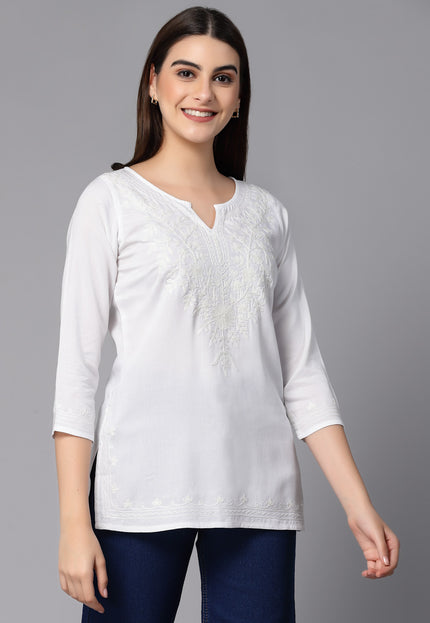 Zahra Self Aari Short Kurti For Women