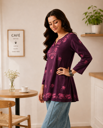 Zayesha A-line Short Kurti For Women
