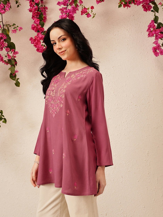 Qazmi Women's Kashmiri A-Line  Flared Kurti