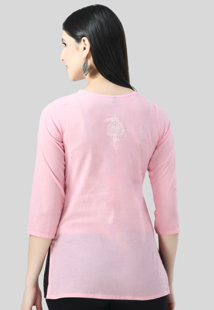 Chikan Short Kurti For Women