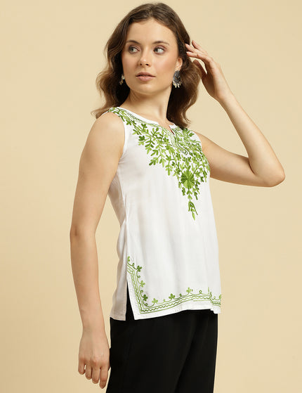 Aari Sleeveless Short Kurti For Women
