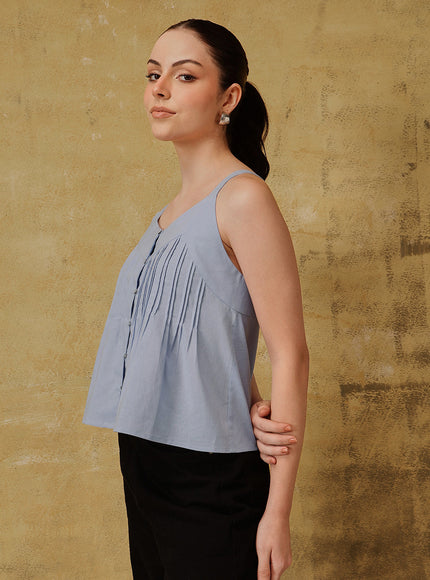 Qazmi Women's Cotton Linen Tank Top
