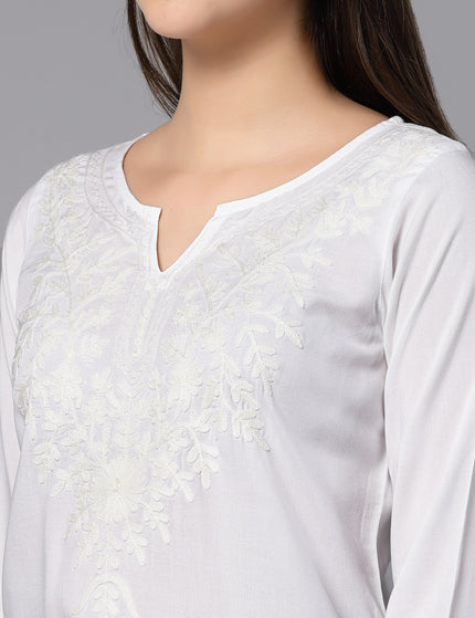 Zahra Self Aari Short Kurti For Women