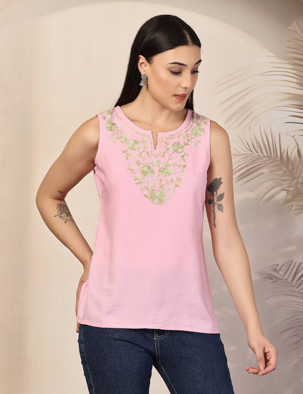 Nadia Sleeveless Short Kurti For Women