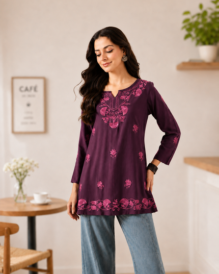 Zayesha A-line Short Kurti For Women