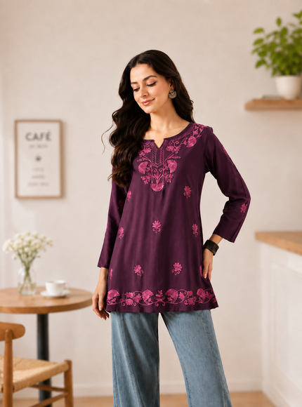 Zayesha A-line Short Kurti For Women