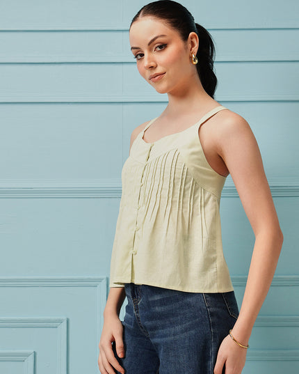 Qazmi Women's Cotton Linen Tank Top