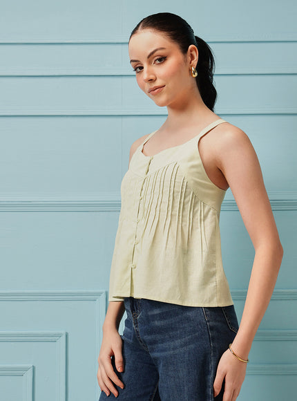 Qazmi Women's Cotton Linen Tank Top