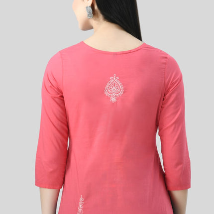 Chikan Short Kurti For Women