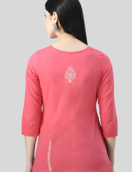 Chikan Short Kurti For Women