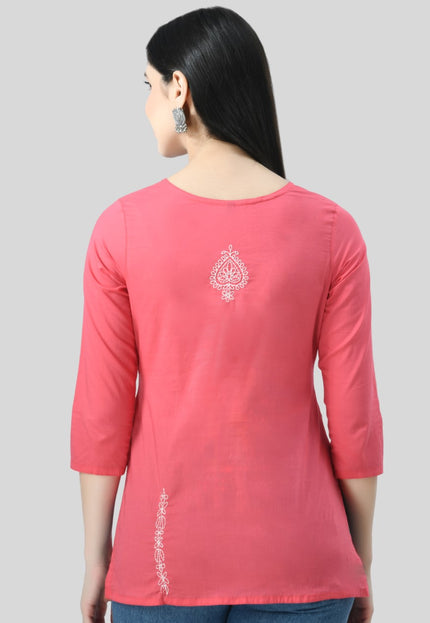 Chikan Short Kurti For Women