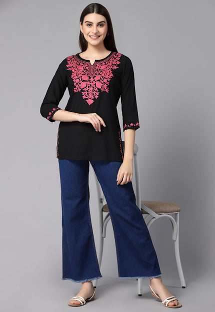 Mayra Aari Embroidered Short Kurti For Women