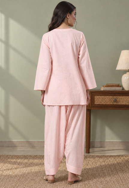 Sitara Peach Farshi Set