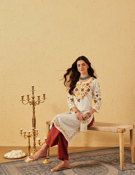 Mahnaz Aari Long Kurti For Women