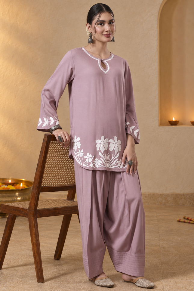 Jaira Lavendar Farshi Set