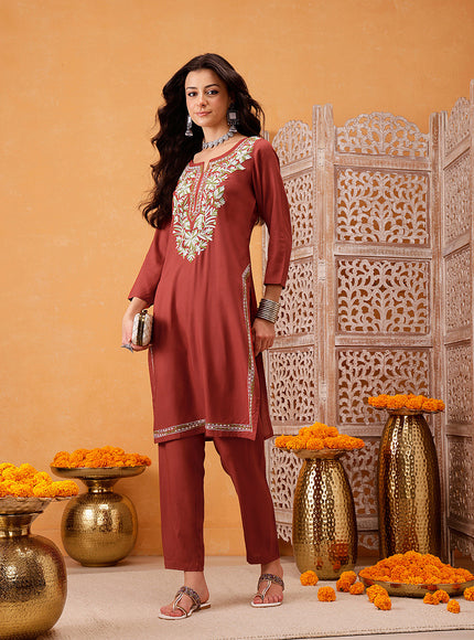Humaira Orange Co-Ord Set For Women